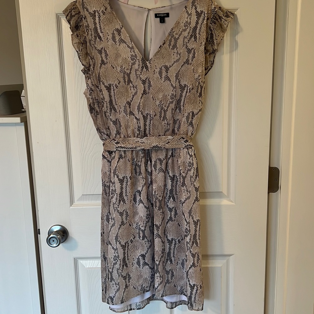 NWOT Express dress in snake pattern